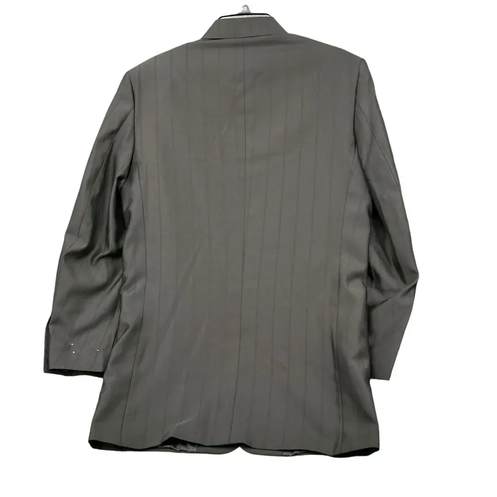 Falcone Suit Jacket Mens 36R Black Pinstripe Sport Coat Blazer‎ Business Church